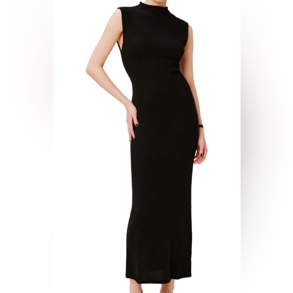 Reformation Corbetta Funnel Neck Cashmere Sweater Dress - Picture 1 of 6